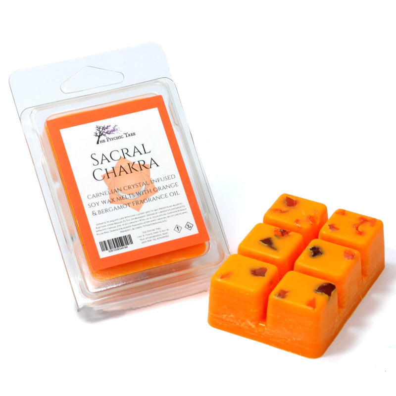 Sacral Chakra - Crystal Infused Scented Wax Melts