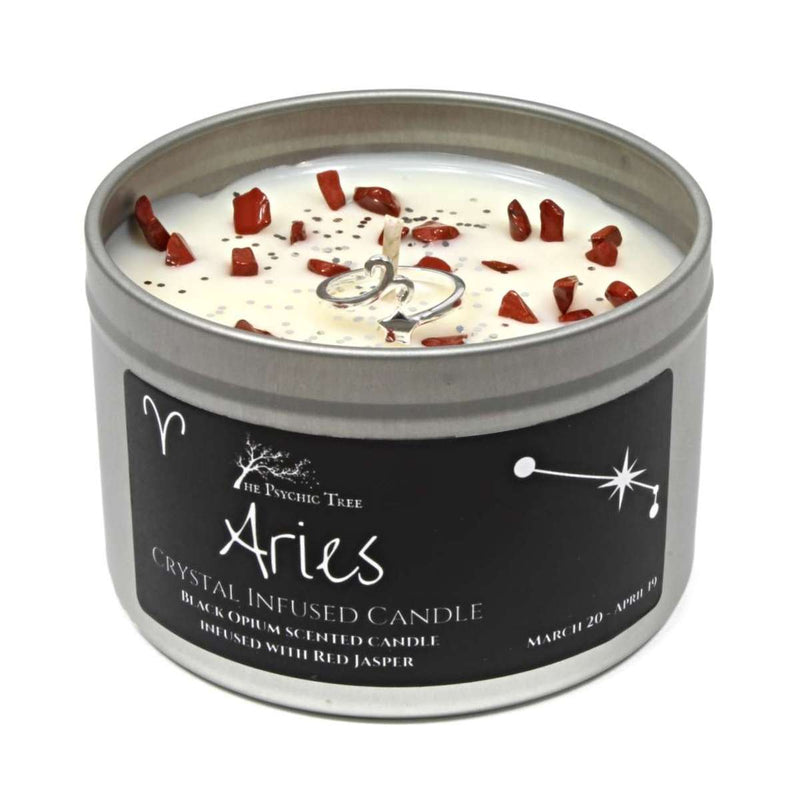 Aries - Crystal & Jewellery Scented Zodiac Candle