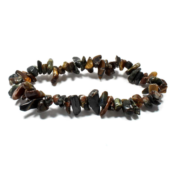 Blue Tigers Eye Stone Chip Bracelet