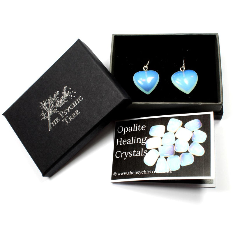 Opalite Heart Earrings